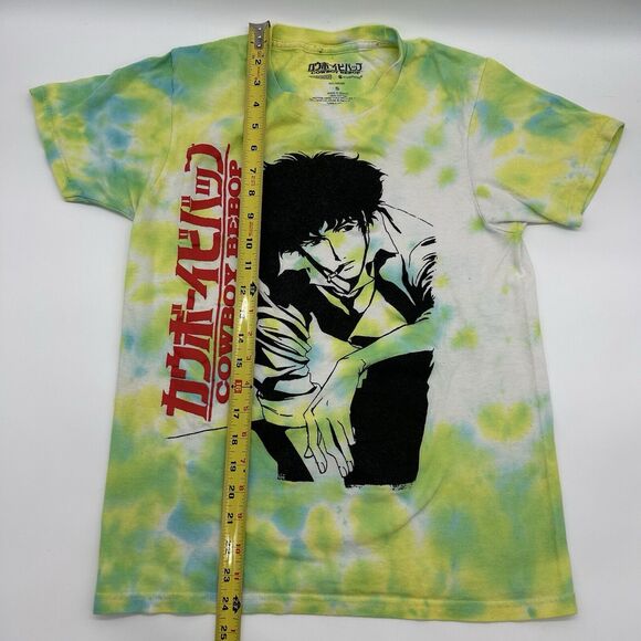 Cowboy Bebop Shirt Crunchyroll Bandai Namco Mens Size Small Yellow Green Tie Dye - Picture 4 of 7